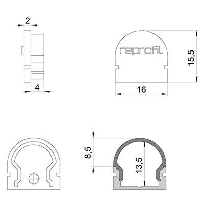 Deko Light 979502 Endkappe R-AU-01-10 Set 2 Stk, Schwarz Profieleindkap Kunststof (l x b x h) 16 x 6 x 15.5 mm 1 stuk(s) Deko Light 979502 Endkappe R-AU-01-10 Set 2 Stk, Schwarz Profieleindkap Kunststof (l x b x h) 16 x 6 x 15.5 mm 1 stuk(s)