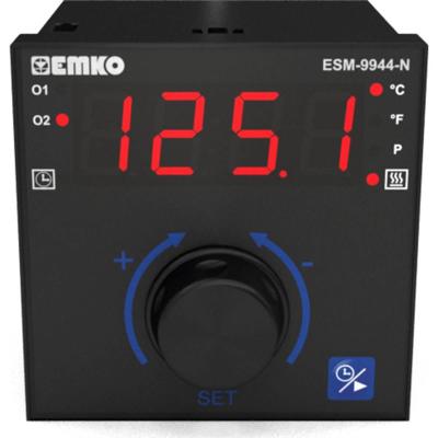 Emko ESM-9944-N 2-punt, P, PI, PD, PID Temperatuurregelaar Pt100, J, K, R, S -200 tot 1700 °C Relais 7 A, Relais 5 A (l x b x h) 96 x 96 x 96 mm