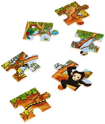 Goki houten legpuzzel - jungle, 48st.