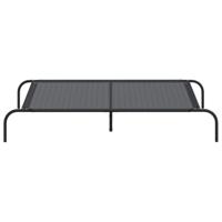 Hondenmand verhoogd 130x80x20 cm textiel en staal zwart - thumbnail