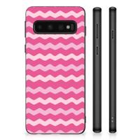 Samsung Galaxy S10 Bumper Case Waves Pink - thumbnail
