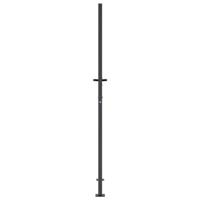 VidaXL Poort 100x175 cm met grasontwerp staal antracietkleurig - thumbnail