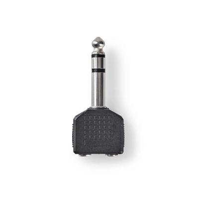 Nedis Stereo-adapter 6,35 mm male naar 2x 3,5 mm female