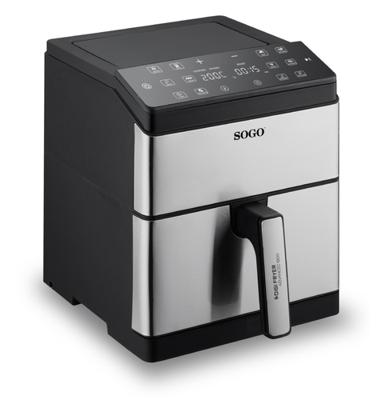 SOGO Human Technology Advanced 1800 Airfryer 8 l 1800 W Zwart, RVS SOGO Human Technology Advanced 1800 Airfryer 8 l 1800 W Zwart, RVS