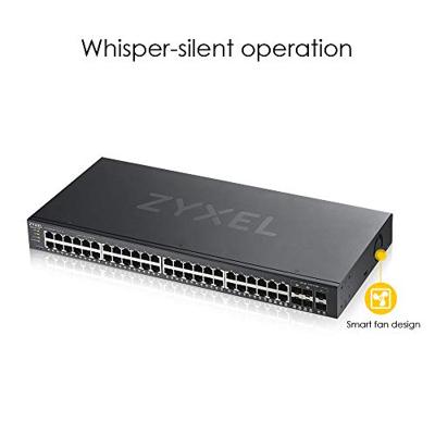 Zyxel 48-poorts Gigabit Ethernet Hybride Cloud Smart Managed Switch | 44x RJ-45 + 4X RJ-45/SFP poorten + 2 SFP | Metaal | Beperkte levensduur (GS1920-48v2)