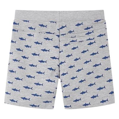 Kindershorts met trekkoord 140 gemleerd lichtgrijs - thumbnail