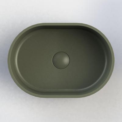 Opbouw Waskom Arcqua Case Ovaal 40x28 cm Mat Groen Arcqua