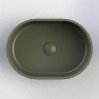 Opbouw Waskom Arcqua Case Ovaal 40x28 cm Mat Groen Arcqua - thumbnail