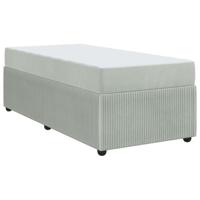 Bedframe met matras met matras Lichtgrijs 90 x 190 cm Fluweel - thumbnail