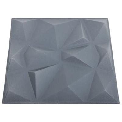 VidaXL 12 st wandpanelen 3d diamant 3 m² 50x50 cm grijs