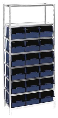 Raaco Rek met 18x bak 9-2800 galva/bl 18-40 - 181174 - 181174 Raaco Rek met 18x bak 9-2800 galva/bl 18-40 - 181174 - 181174
