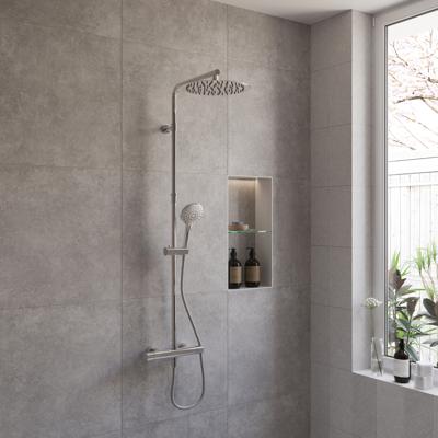 Boss & Wessing Regendouche Deluxe Round 30 cm Stortdouche met Handdouche Chroom Boss & Wessing Boss & Wessing Regendouche Deluxe Round 30 cm Stortdouche met Handdouche Chroom Boss & Wessing