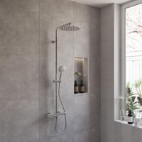 Boss & Wessing Regendouche Deluxe Round 30 cm Stortdouche met Handdouche Chroom Boss & Wessing - thumbnail