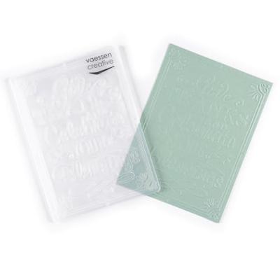 Vaessen Creative • embossing folder give thanks celebrate
