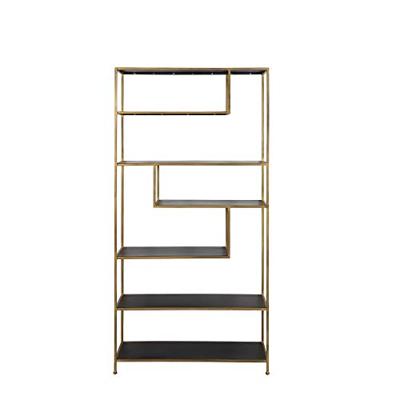 Light & Living Kast 'Ylaya' open, mat zwart-goud