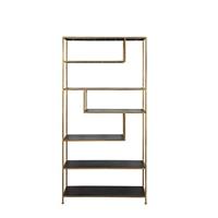 Light & Living Kast 'Ylaya' open, mat zwart-goud - thumbnail