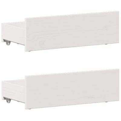 Bed met boekenkast zonder matras grenenhout wit 90x190 cm