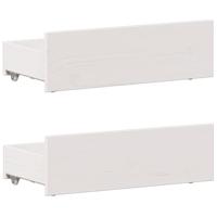 Bed met boekenkast zonder matras grenenhout wit 90x190 cm - thumbnail