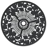 3-delige Bistroset gietaluminium zwart - thumbnail