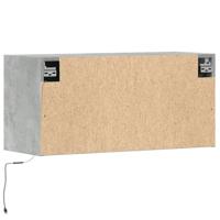 Tv-wandmeubel met LED-verlichting 80x31x35 cm betongrijs - thumbnail
