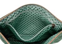 Pip Studio Pip Cosmetic Flat Pouch Large Velvet Quilted Green 30x22x1cm - thumbnail