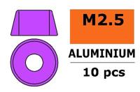 Aluminium Washer voor M2.5 Socket Head Screws (BD: 7mm) - Paars - 10st - thumbnail