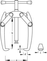 Gedore 8003760 Poelietrekker voor accupool Spanbereik: 60 mm Aantal haken: 2 - thumbnail