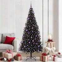 VidaXL Kerstboom met 300 led met standaard zwart 210 cm pvc - thumbnail