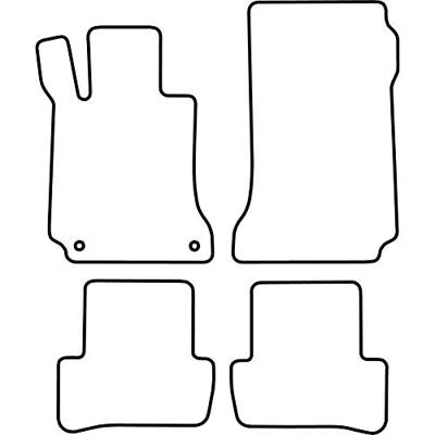 Automatten passend voor Mercedes C Klasse W204 vanaf 2007 TMME523