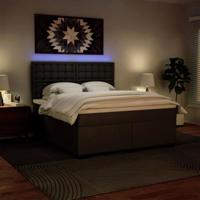 Boxspring met matras kunstleer zwart 180x200 cm - thumbnail