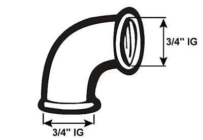 Cornat Galva Knie Vv 3/4 90Gr (90) - VFB9034 Cornat Galva Knie Vv 3/4 90Gr (90) - VFB9034