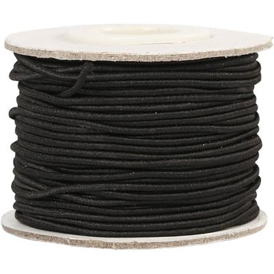 Creativ Company Elastiek dikte 1mm zwart, 25m