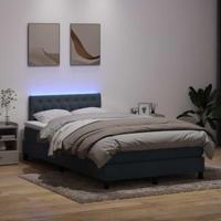 Boxspring met matras en LED fluweel donkergrijs 120x210 cm - thumbnail