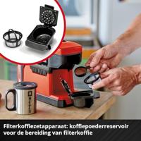 Einhell TE-CF 18 Li-Solo Power X-Change Koffiezetapparaat Rood Capaciteit koppen: 1 Met filterkoffie-functie - thumbnail