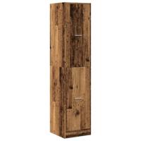 Apothekerskast 40x41x174,5 cm bewerkt hout oud houtkleurig - thumbnail