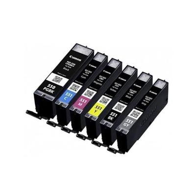 Canon inktcartridge PGI-550PGBK+CLI-551, OEM 6496B005, zwart, pigment zwart, cyaan, magenta, geel, grijs