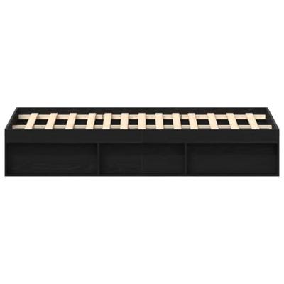 Bedframe zonder matras 200x200 cm bewerkt hout zwart eikenkleur