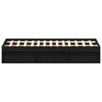 Bedframe zonder matras 200x200 cm bewerkt hout zwart eikenkleur - thumbnail