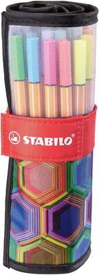 Stabilo point 88 - fineliner - arty - rollerset 25 stuks Stabilo point 88 - fineliner - arty - rollerset 25 stuks