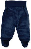 Playshoes Schnizler babybroekje met voetjes fleece Uni Marine-56 - thumbnail