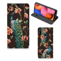 Samsung Galaxy A20s | Hoesje maken | Pauw met Bloemen - thumbnail