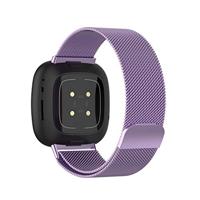 Fitbit Versa 3 & Sense 1 milanese bandje - Maat: Large - Paars - thumbnail