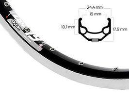 Rigida Velg ryde 28 (622) zac-19 36/14 zwart (geslepen)