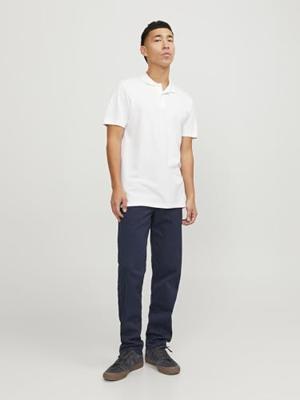 Jack & Jones Jjebasic Polo Ss Noos Poloshirts White Slim Fit