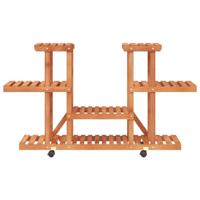Plantenstandaard met wielen 110x25x78 cm massief vurenhout - thumbnail