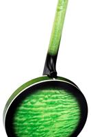 Ortega Falcon Series 5-string Banjo Transparent Green elektrisch-akoestische banjo met gigbag - thumbnail