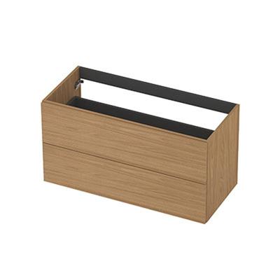 INK - Onderkast 2L Decor Softclose Tbv Greep - 1000x450x520 Mm - Blank Eiken