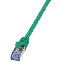 LogiLink CQ3015S RJ45 Netwerkkabel, patchkabel CAT 6A S/FTP 0.25 m Groen Vlambestendig, Snagless 1 stuk(s) - thumbnail