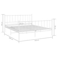 Bedframe metaal wit 140x200 cm - thumbnail