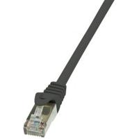 LogiLink CP1013S RJ45 Netwerkkabel, patchkabel CAT 5e F/UTP 0.25 m Zwart Snagless 1 stuk(s) - thumbnail